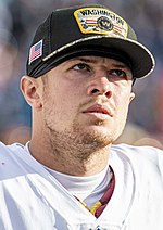 Thumbnail for File:Taylor Heinicke WFT-Panthers NOV2021 (cropped).jpg