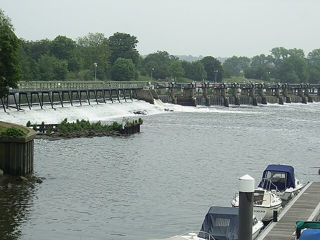 Teddington Weir marks the start of the Tideway