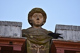 Term figure no. 2, South St Andrew's Street facade, 30 Princes Street and South St Andrew's Street, formerly Forsyth's, Edinburgh. Photo, Jamie Mulherron.jpg