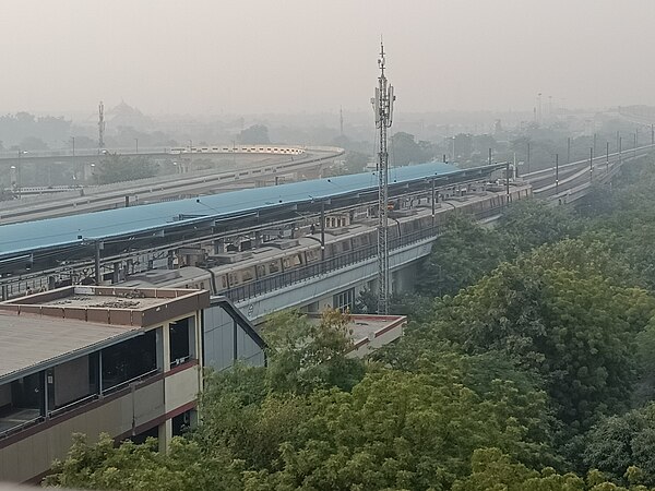 The Blue Line station of Delhi Metro's Mayur Vihar Phase 1 station
