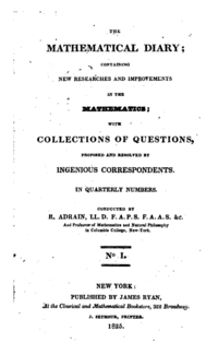 The Mathematical Diary first issue title page.png