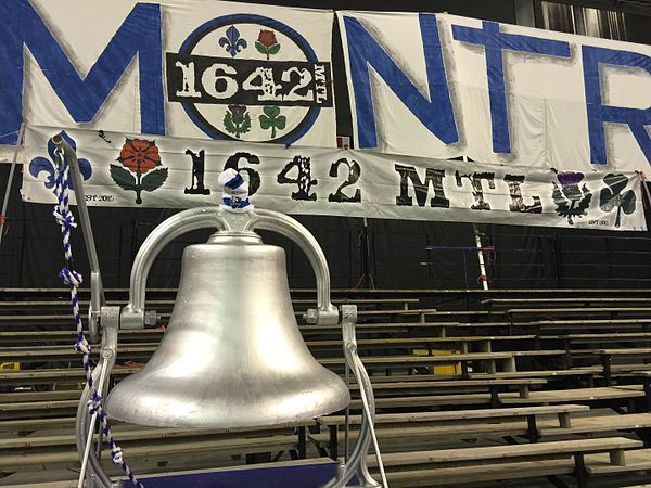 The North Star at the Olympic Stadium for the Montreal Impact's 2016 home opener