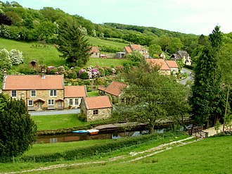 View of Littlebeck with the eponymous stream The Village of Littlebeck - geograph.org.uk - 612093.jpg