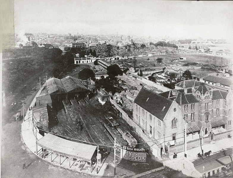 File:The first Tramways Depot at Pitt St Sydney NSW (23578390481).jpg