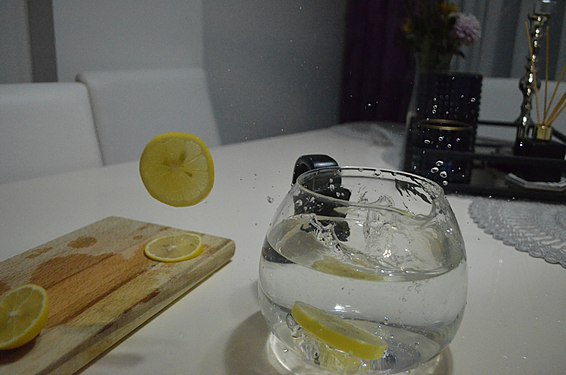 The lemon gone out of the way of water