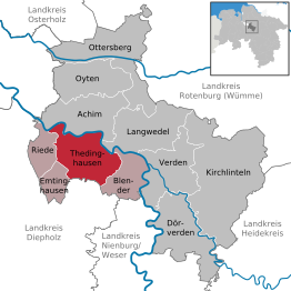 Kaart van Thedinghausen