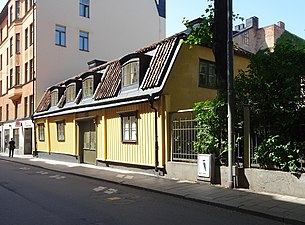 Tjärhovsgatan 7, timmerhus uppfört på tidig 1700-tal.