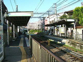 Asukayama Station tram station in Kita, Tokyo, Japan