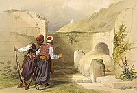 Joseph'in Mezarı, David Roberts.jpg tarafından Shechem 1839'da