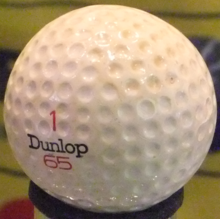 Tony Jacklin's golf ball used in the 1969 Ryder Cup held at Royal Birkdale Golf Club Tony Jacklin's golf ball from Royal Birkdale, 1969.png