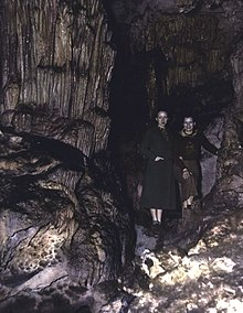 Florida Caverns State Park Two women standing inside a cavern (3247306851).jpg