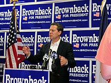 Senator Brownback officially opening his Iowa campaign headquarters in West Des Moines, IA U.S. Senator from Kansas Sam Brownback officially opened his GOP presidential candidacy' Iowa campaign headquarters in West Des Moines, IA.jpg