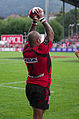 * Nomination USO - RCT - 28-09-2013 - Stade Mathon - Jody Jenneker --Pleclown 12:34, 18 November 2013 (UTC) * Promotion Tilted. Mattbuck 11:15, 24 November 2013 (UTC)  Done Pleclown 13:33, 24 November 2013 (UTC)  Support Untilting is ok now and quality too. However, I would suggest to crop the right side to exclude the elbow. --Cccefalon 11:16, 27 November 2013 (UTC)