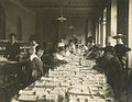 Women at work in postal office