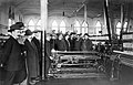 Students of the Industrial Union visiting the Trinxet textile factory in Hospitalet de Llobregat