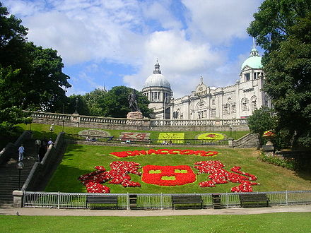 His Majesty's Theatre from Union Terrace Gardens