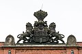 Deutsch: Wappenrelief am Alten Haupteingang des Universitätsklinikums Hamburg-Eppendorf (Gebäude O35). This is a photograph of an architectural monument. It is on the list of cultural monuments of Hamburg, no. 20779