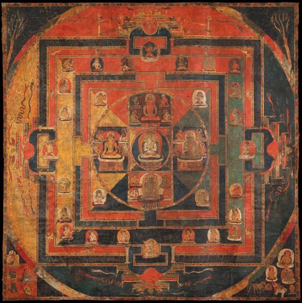 File:Vajradhatu Mandala Painting, Tibet, 11th Century AD. Pigment on cotton.jpg