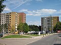 Velbert, Am Nordpark 6 und im Hintergrund Haus 4, auf dem Gelände wo früher Haus 8 stand, ist ein Spielplatz