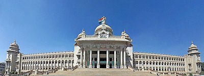 The Vidhana Soudha in Bangalore is the seat of the Legislative Assembly of Karnataka.