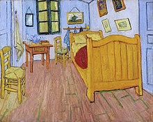 Vincent van Gogh, La camera di Vincent ad Arles (Arles, ottobre 1888); olio su tela, 72×90 cm, Van Gogh Museum, Amsterdam. F 482, JH 1608.