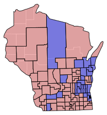 Assembly partisan representation
Democratic: 33 seats
Union: 67 seats WI Assembly Partisan Map 1865.svg