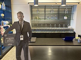 Welcome desk at Aviation American Gin Distillery and Visitor Center.jpg