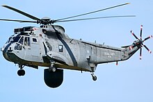 RAN Sea King in flight, with the radar in position Westland WS-61 Sea King ASaC7, UK - Navy AN1290600.jpg