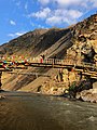 Kragträgerbrücke (~ 2019), Kali Gandaki bei Kagbeni, Mustang-Distrikt, Nepal