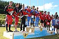 Prize giving ceremony Relay at World Orienteering Championships 2010 in Trondheim, Norway