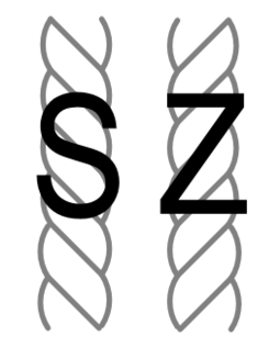 S-twist and Z-twist Yarn twist S-Left Z-Right.png