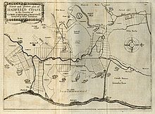 "A true and perfect Plot of Hatfield Chase, in the Counties of York, Lincoln, and Nottingham as surveyed by Josias Acerlebout." from "The history of imbanking and drayning" by William Dugdale (1662). "A true and perfect Plot of Hatfield Chase, in the Counties of York, Lincoln, and Nottingham as surveyed by Josias Acerlebout." (1662).jpg