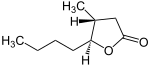 Structural formula of (3R, 4S) -cis-3-methyl-4-octanolide