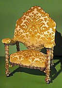 Armchair in the living room on the main floor of Casa Calvet by Antoni Gaudí - Museu Nacional d'Art de Catalunya