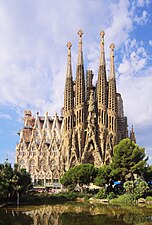 Sagrada Familia de Barcelona, de Antonio Gaudí.