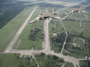 MiG-23MLD 656 IAP au-dessus de l'aérodrome de l'aérodrome de Tapa