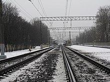 Вид на бывшую платформу Карачарово