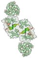 PSII dimer a proteiny externí antény.