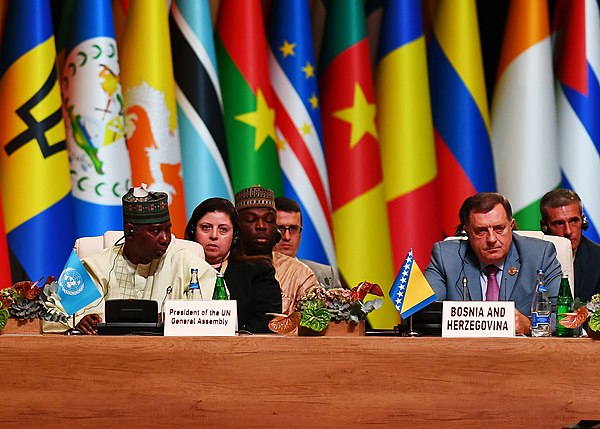 Dodik at the 18th Summit of the Non-Aligned Movement in Baku, 25 October 2019