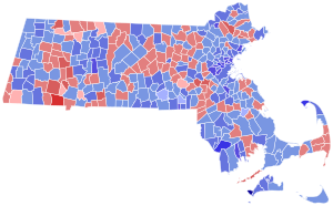 1982 United States Senate Election in Massachusetts by Town.svg