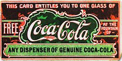 Coca-Cola -kuponki 1800-luvun lopulta