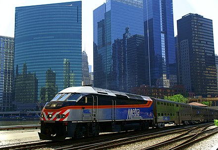 A Metra train pulls out of Union Station in Chicago