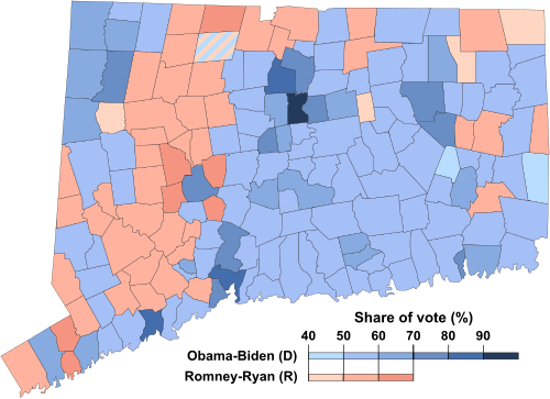 2012 Presidential Election in Connecticut.svg