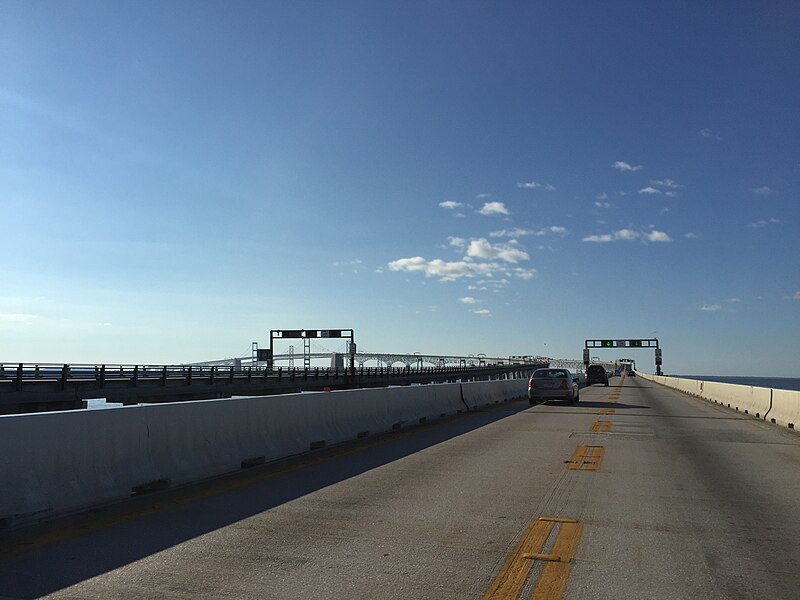 File:2016-08-17 08 22 16 View east along U.S. Route 50 and north along U.S. Route 301 (Chesapeake Bay Bridge) crossing the Chesapeake Bay from Skidmore, Anne Arundel County, Maryland to Stevensville, Queen Anne's County, Maryland.jpg