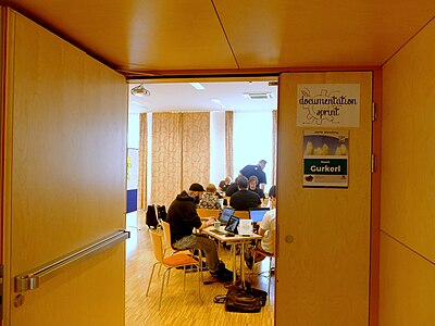 Participants at the documentation sprint