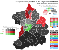 Results of the 2020 Essen city council election.