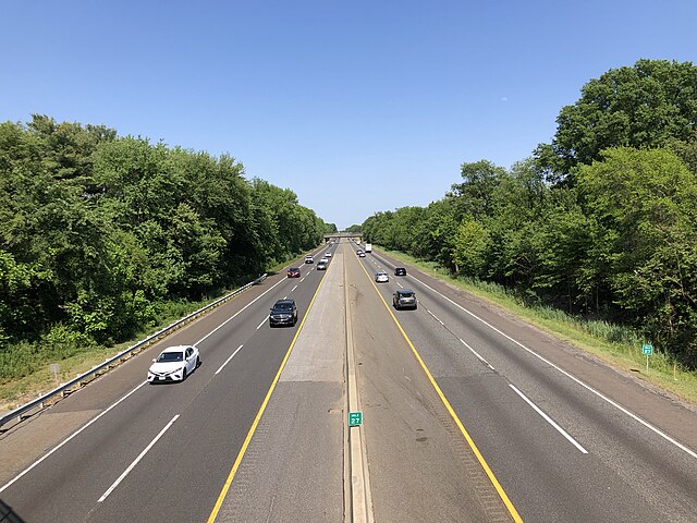 The northbound New Jersey Turnpike in Barrington