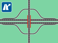 Zakřivení spojovacích ramp. (např. dálniční sjezd Chotoviny na dálnici D3).