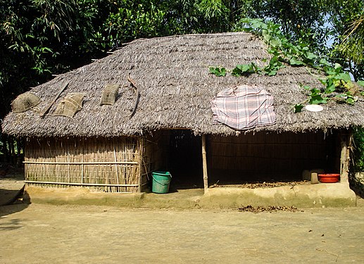 A hut in the rural area of Susong Durgapur at Netrokona,Bangladesh