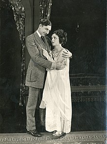 Eddie Lyons and Gladys Walton in Universal Pictures' 1920 film adaptation of La La Lucille A scene from "La La Lucille" (SAYRE 13155).jpg